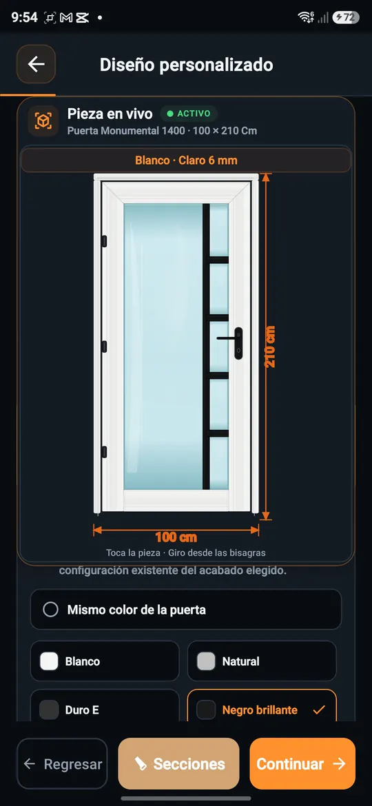 Pantalla de PERFILEXACTO